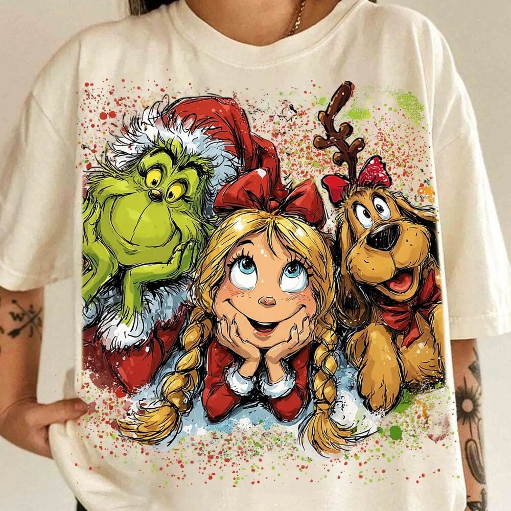 Grinch Christmas Merry Grinchmas Green Mean Guy With Friends Sweatshirt 05